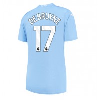 Fotballdrakt Dame Manchester City Kevin De Bruyne #17 Hjemmedrakt 2023-24 Kortermet